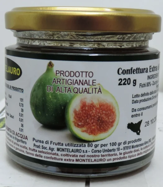 confettura extra di fichi prodotto artigianale di alta qualità 220 g