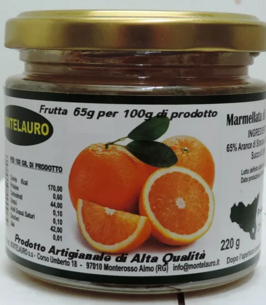 marmellata di arance prodotto artigianale di alta qualità 100 g