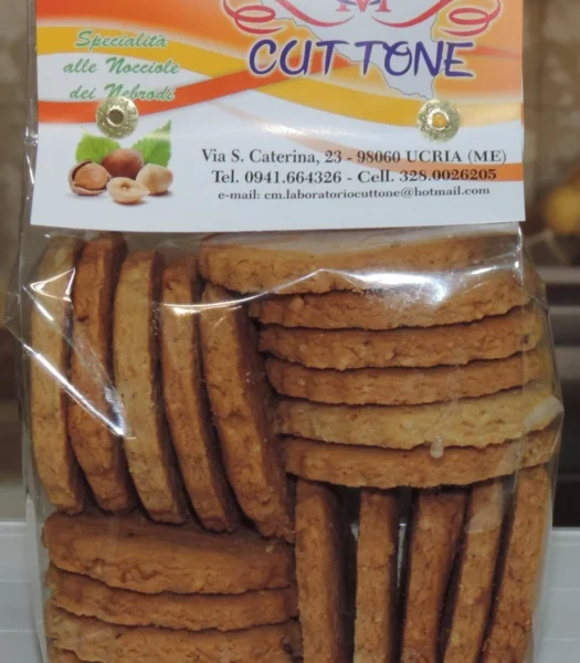 BISCOTTI FROLLINI ALLE NOCCIOLE PRODOTTO ARTIGIANALE SICILIANO SICILIA 300 G