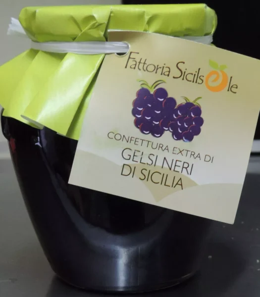 CONFETTURA EXTRA DI GELSI NERI MARMELLATA SICILIA 370 g BUONISSIMA