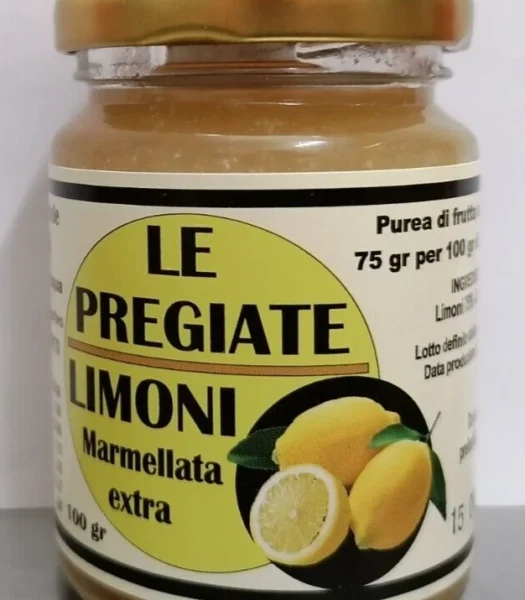 confettura extra di limoni prodotto artigianale di alta qualità 100 g