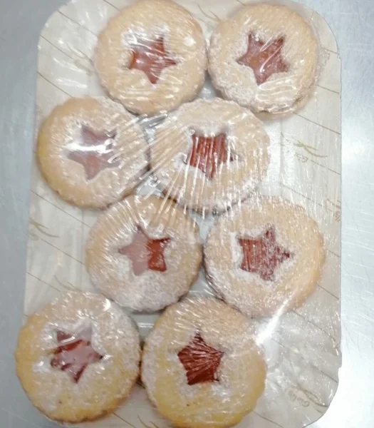 BISCOTTI occhi di bue di pasta frolla alla marmellata 300 g