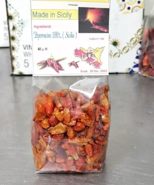 Peperoncino peperoncini piccoli Secco intero 50 G