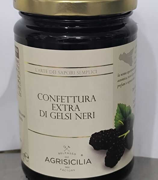 CONFETTURA EXTRA DI GELSI NERI MARMELLATA SICILIA 360 g