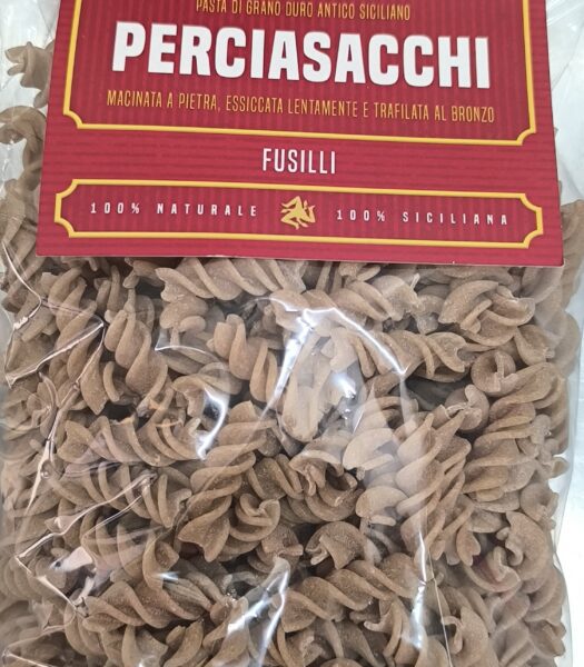 Pasta Fusilli di grano antico Siciliano Percia sacchi 500 g