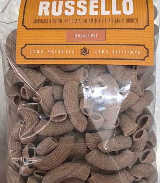 Pasta Rigatoni trapanesi di grano antico Siciliano Russello 500 g